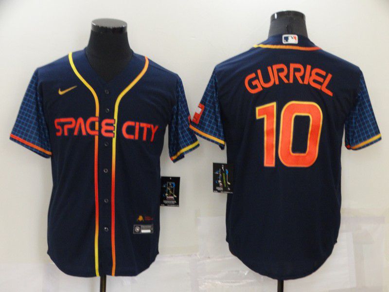 Men Houston Astros #10 Gurriel Blue City Edition Game Nike 2022 MLB Jersey->houston astros->MLB Jersey